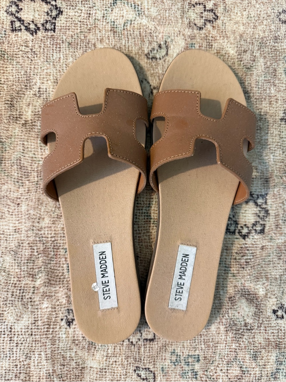 Steve Madden Brown Slide Sandals